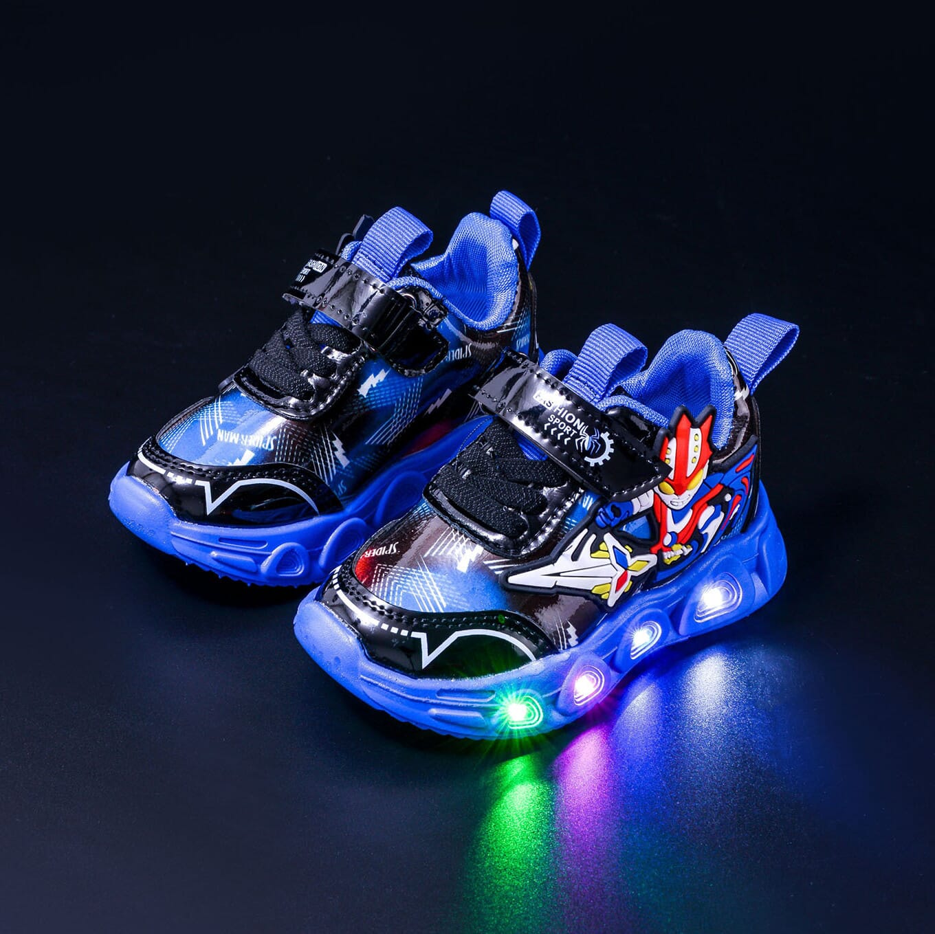 Boys Light-Up Cartoon premium running sports sneakers