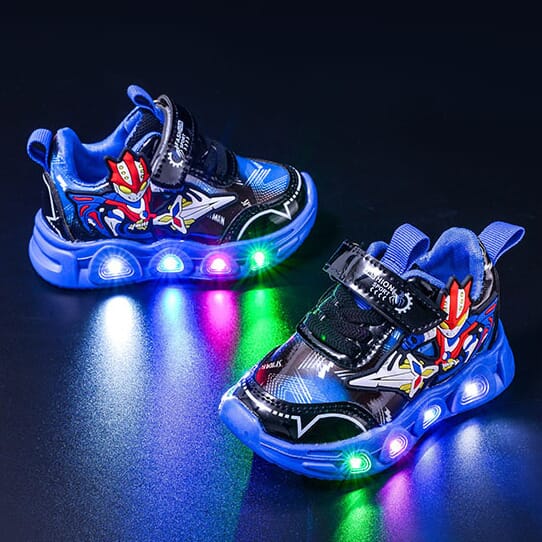 Boys Light-Up Cartoon premium running sports sneakers