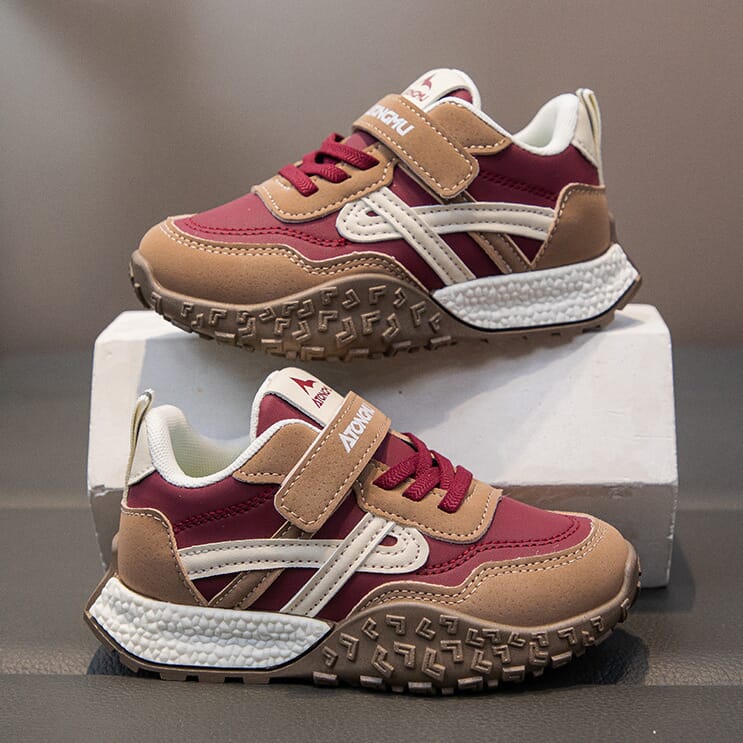 Children's Leather sneaker Korean Style Girls and boys Torre Shoes Non-slip Sneakers Casual Running Shoes