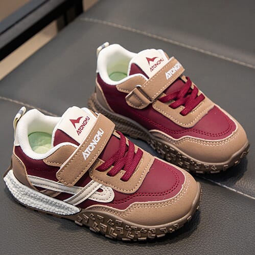 Children's Leather sneaker Korean Style Girls and boys Torre Shoes Non-slip Sneakers Casual Running Shoes