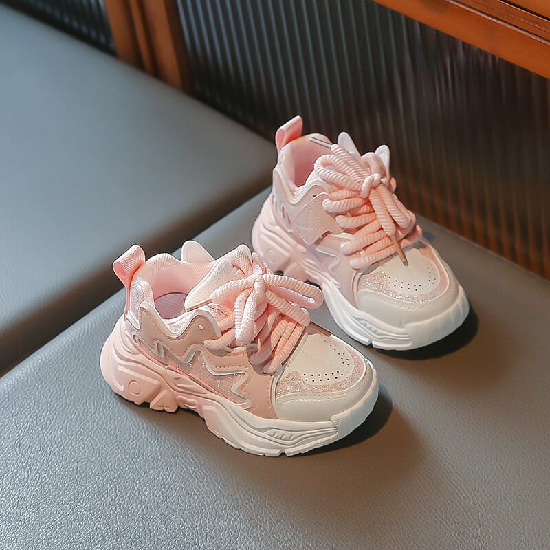 Kids Pink Glitter premium Sneakers for little feet
